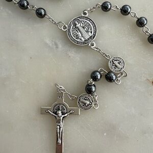 Rosary with Beautiful Onyx Stone Beads
